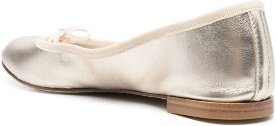 Repetto Bballerina's met strikdetail Goud