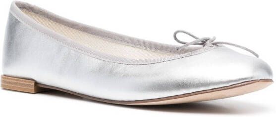 Repetto Ballerina's met strikdetail Zilver