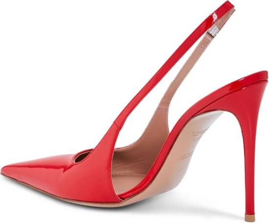 Retrofete Cindy 110 mm slingback pumps Rood