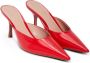 Retrofete Daphne muiltjes met puntige neus Rood - Thumbnail 2