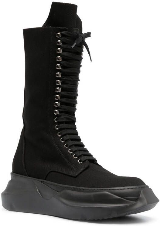 Rick Owens DRKSHDW Army Abstract combat boots Zwart