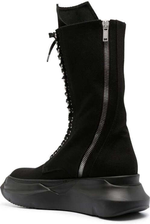 Rick Owens DRKSHDW Army Abstract combat boots Zwart