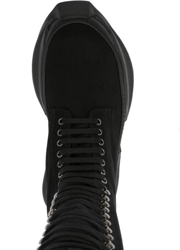 Rick Owens DRKSHDW Army Abstract combat boots Zwart