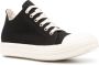 Rick Owens DRKSHDW Gestreepte katoenen sneakers Zwart - Thumbnail 2