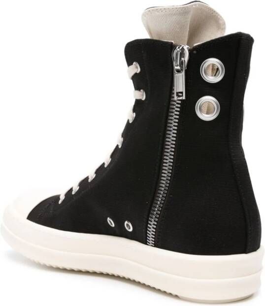 Rick Owens DRKSHDW High-top katoenen sneakers Zwart