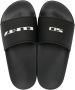 Rick Owens DRKSHDW Slippers met logoprint Zwart - Thumbnail 4