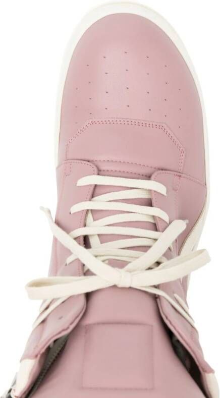 Rick Owens Geobasket high-top leren sneakers Roze