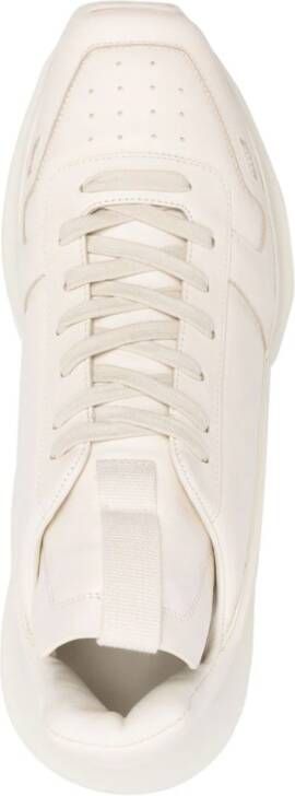 Rick Owens Geth Runner leren sneakers Beige