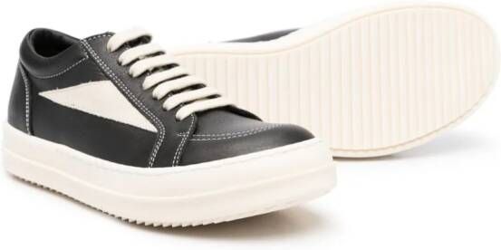 Rick Owens Kids Luxor leren sneakers Zwart