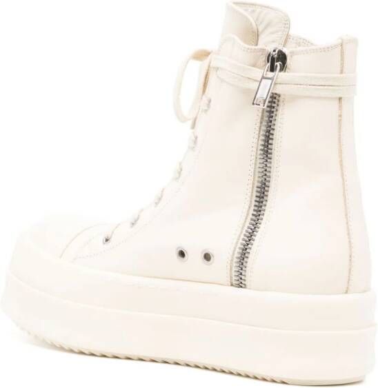 Rick Owens Mega Bumper leren sneakers Wit