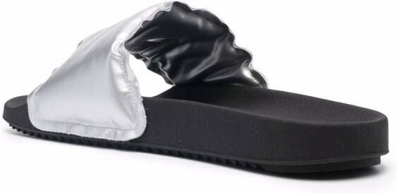 Rick Owens Slippers met open neus Zilver