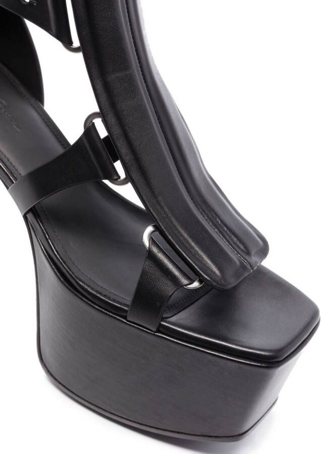 Rick Owens Spartan sandalen met plateauzool Zwart