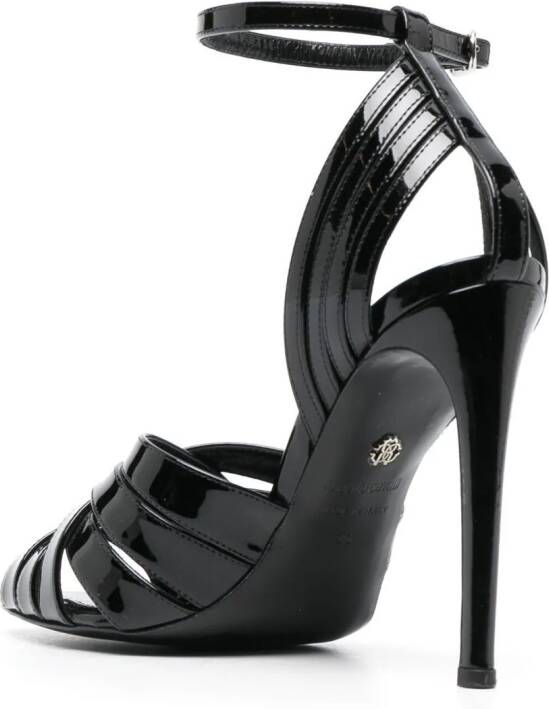 Roberto Cavalli Lakleren pumps Zwart