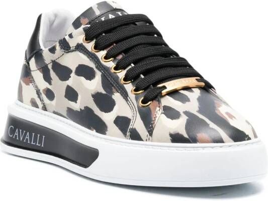 Roberto Cavalli Leren sneakers Beige