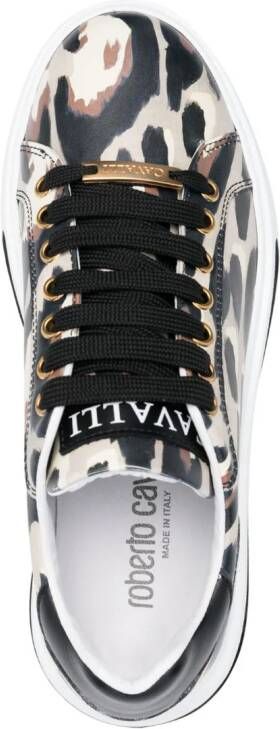 Roberto Cavalli Leren sneakers Beige