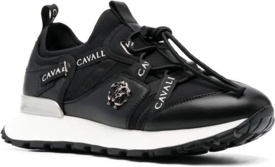 Roberto Cavalli Sneakers met logoprint Zwart