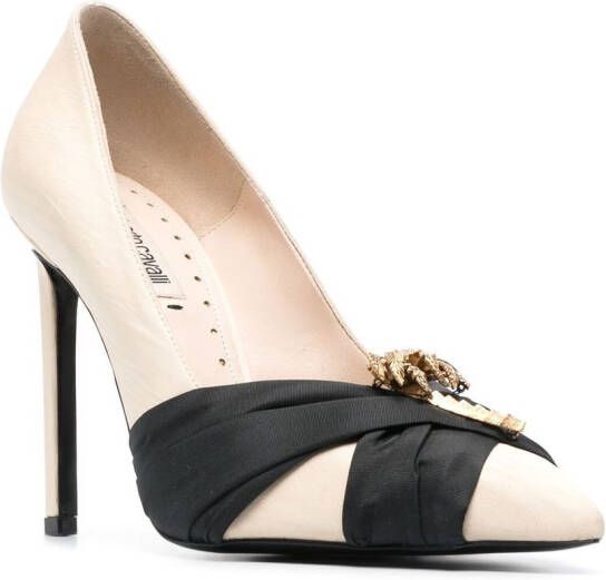 Roberto Cavalli Pumps verfraaid met lint Beige