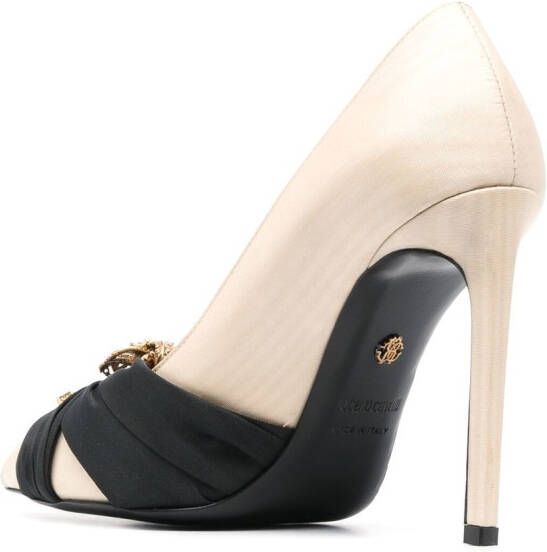 Roberto Cavalli Pumps verfraaid met lint Beige