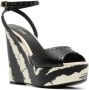 Roberto Cavalli Sandalen met sleehak Zwart - Thumbnail 2