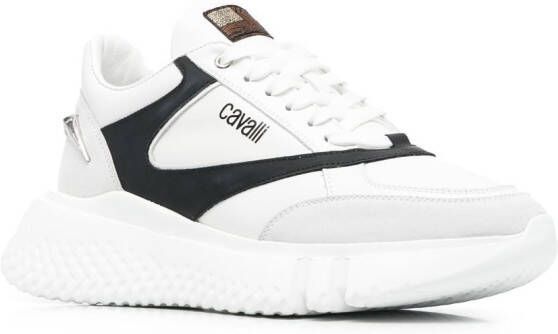 Roberto Cavalli Sneakers met chunky zool Wit