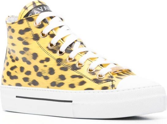 Roberto Cavalli Sneakers met dierenprint Geel