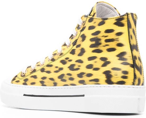 Roberto Cavalli Sneakers met dierenprint Geel