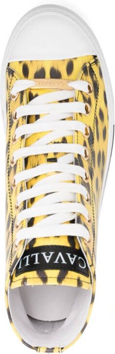 Roberto Cavalli Sneakers met dierenprint Geel