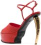 Roberto Cavalli Sandalen met plateauzool Rood - Thumbnail 3