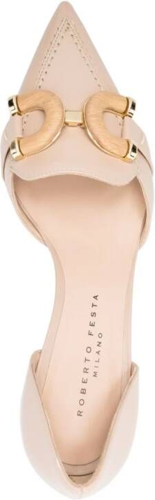 Roberto Festa Agea pumps met gespdetail Beige