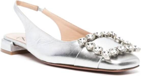 Roberto Festa Alaia ballerina's verfraaid met gesp Zilver