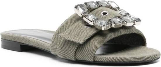 Roberto Festa Denim slippers Groen