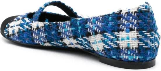 Roberto Festa Divy tweed ballerina's Blauw