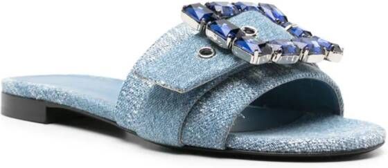 Roberto Festa Fade denim slippers Blauw