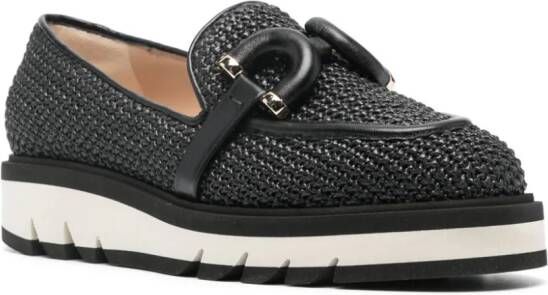 Roberto Festa Ginevra geweven loafers Zwart