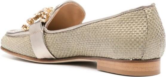 Roberto Festa Joys raffia loafers Beige