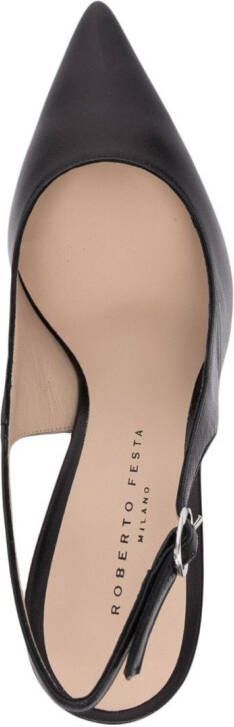 Roberto Festa Lavinia lakleren slingback pumps Zwart