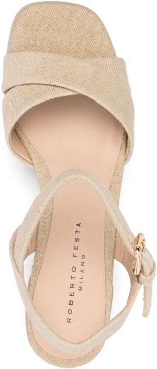 Roberto Festa Tella canvas sandalen Beige