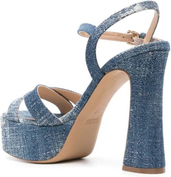 Roberto Festa Trink 130 mm denim sandalen Blauw