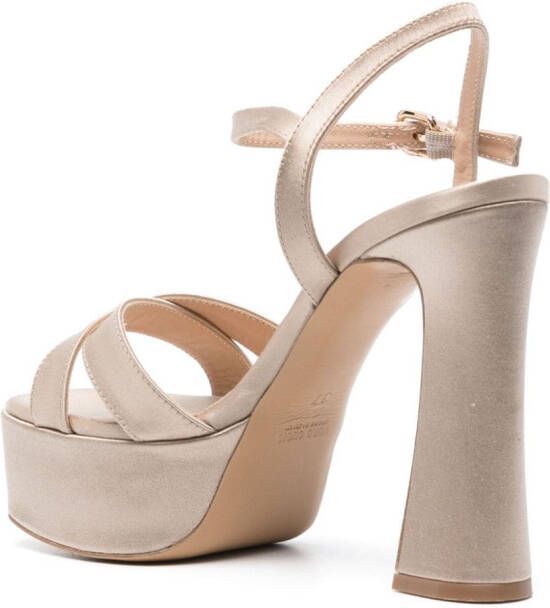 Roberto Festa Trinkraso 130mm satijnen sandalen Beige