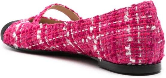 Roberto Festa Tweed ballerina's Roze