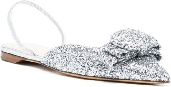 Rupert Sanderson Belinda slingback muiltjes met glitter Metallic