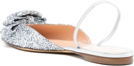 Rupert Sanderson Belinda slingback muiltjes met glitter Metallic