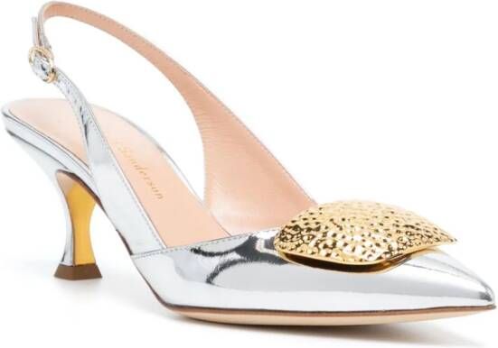 Rupert Sanderson Marshall metallic slingbacks pumps