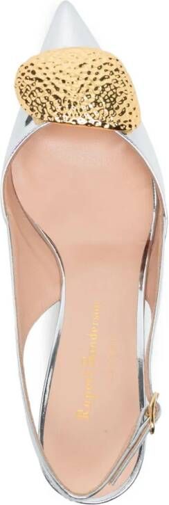 Rupert Sanderson Marshall metallic slingbacks pumps