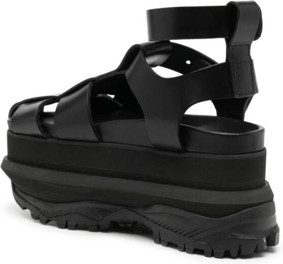 sacai Sandalen met plateauzool Zwart