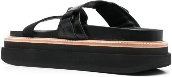 sacai Slippers met gesp Zwart