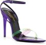 Saint Laurent 120 mm metallic sandalen Paars - Thumbnail 2