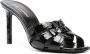 Saint Laurent Lakleren sandalen Zwart - Thumbnail 2