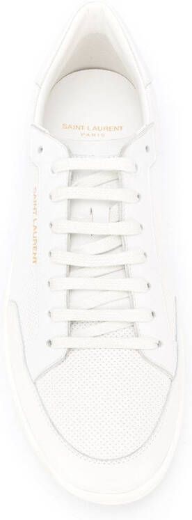 Saint Laurent Court Classic SL 10 leren sneakers Wit