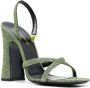 Saint Laurent Arancha lurex sandalen Groen - Thumbnail 2